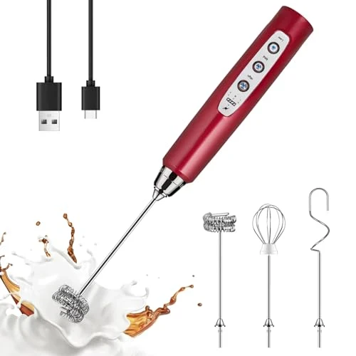 Elite Handheld Milk Frother Wand for Coffee Clean