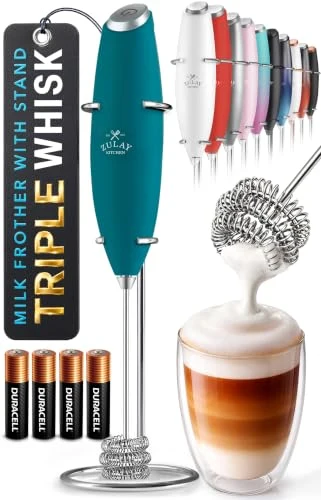 Exclusive Powerful Milk Frother Wand With Duracell Batteries Eco-Friendly