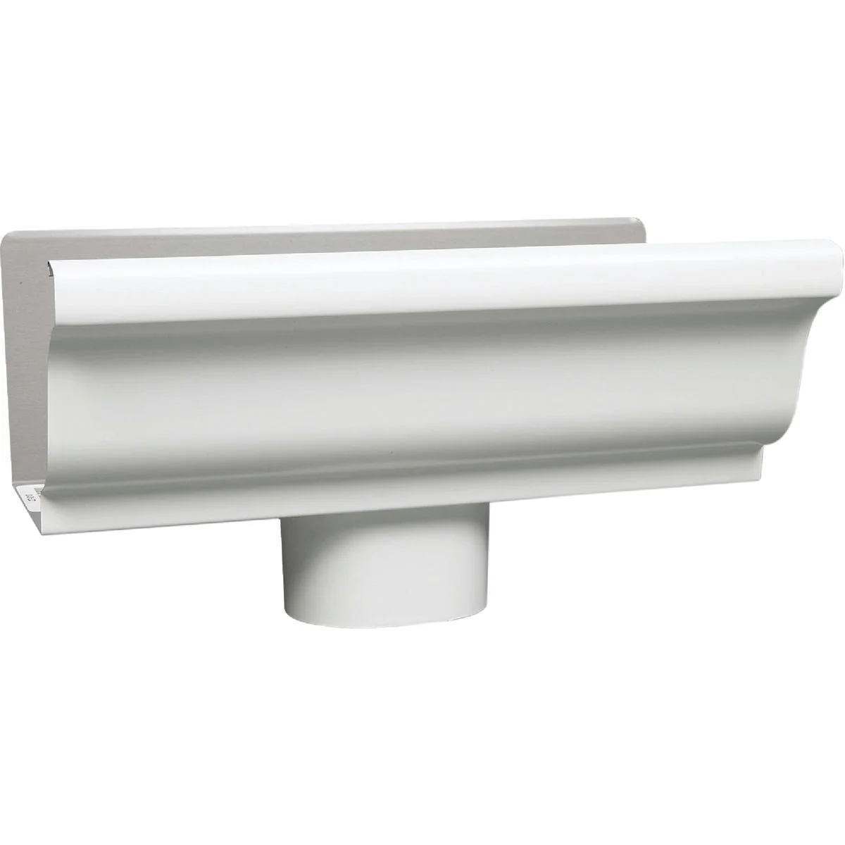 Premium Amerimax 4 In. K Style Galvanized White Gutter Drop Outlet Genuine