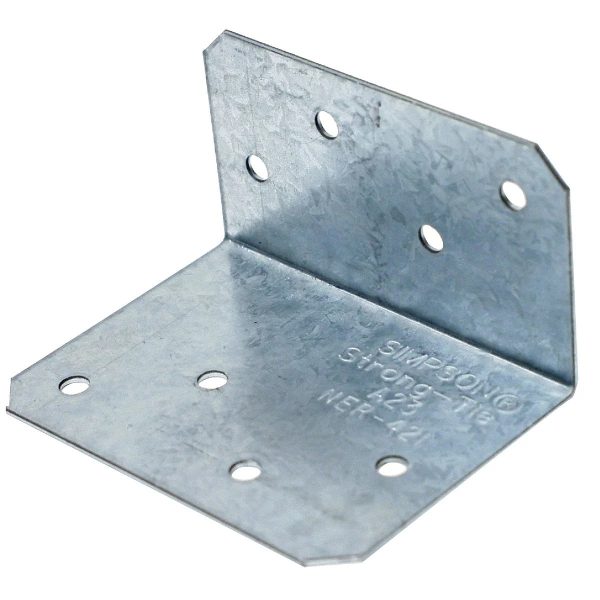 Modern Simpson Strong-Tie ZMax 2 In. x 1-1 2 In. x 2-3 4 In. Galvanized Steel 18 ga Reinforcing Angle Organic