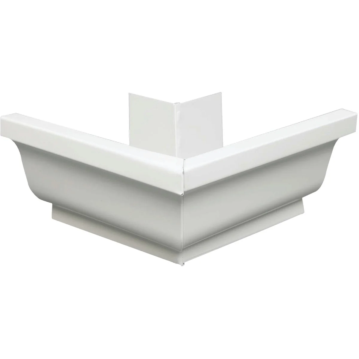 Long-Lasting Amerimax 4 In. Galvanized White Mitre Gutter Outside Corner Exclusive