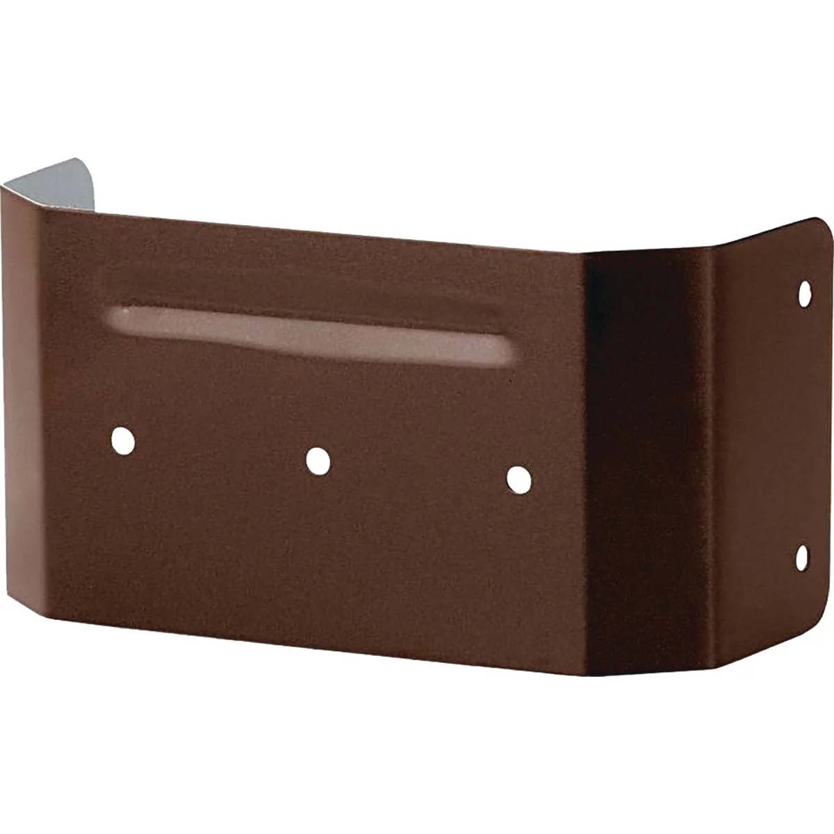 Green Spectra Metals 3 In. x 4 In. Brown Aluminum Downspout Clip Convenient