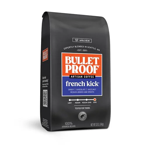 Luxury French Kick Dark Roast Whole Bean Coffee 12 Ounce Advanced