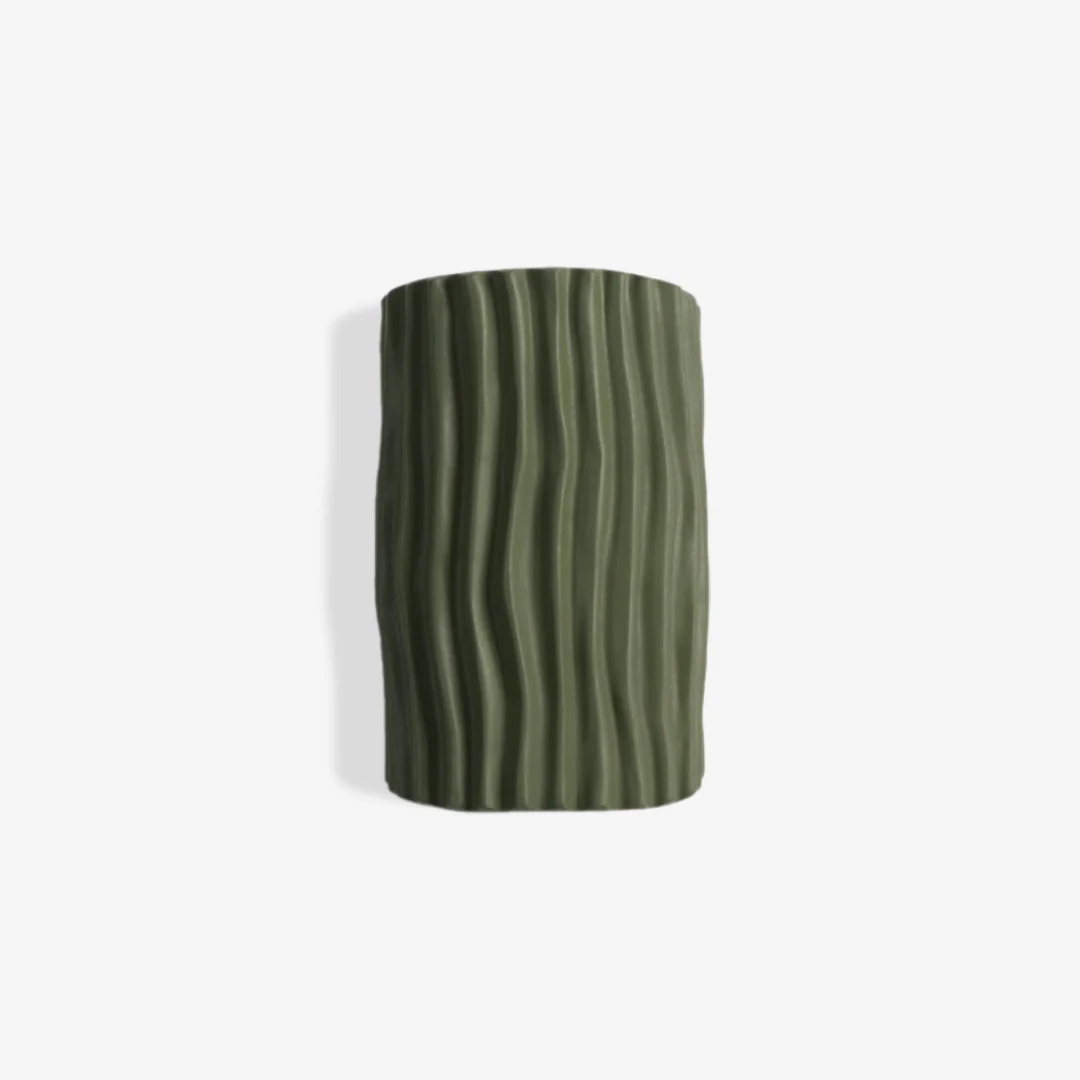 Contemporary Pleated Resin Wall Lamp Practical