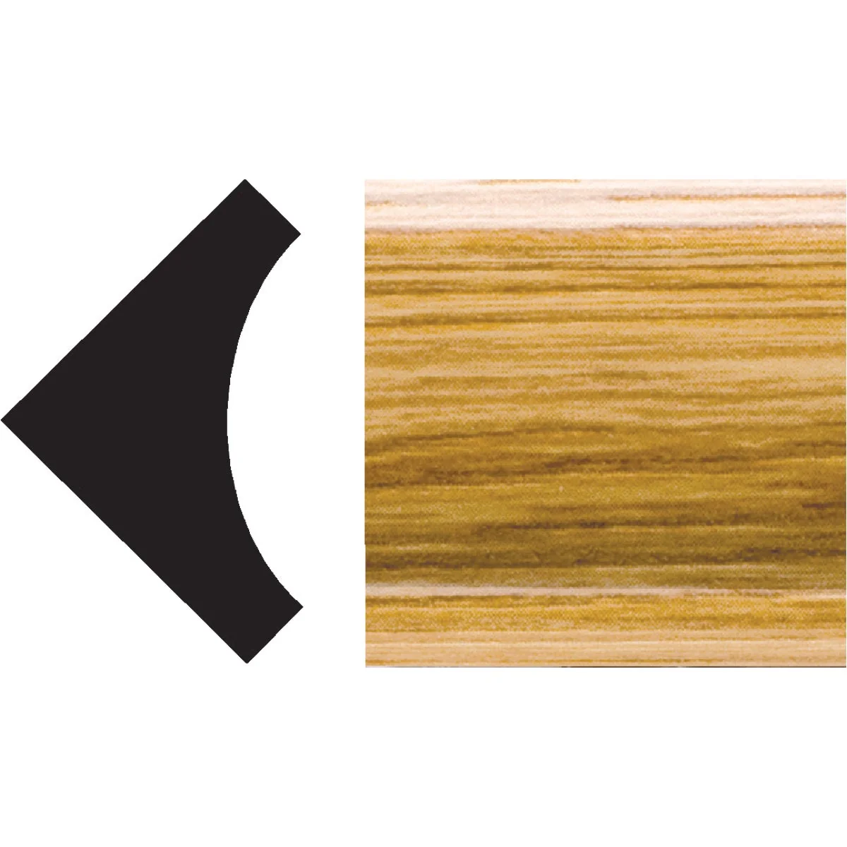 Effective Royal 3 4 In. x 3 4 In. x 8 Ft. Imperial Oak PVC Interior Inside Corner Molding Prestigious