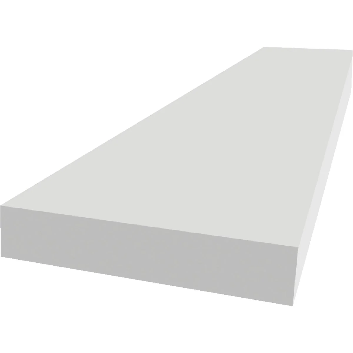 Soft Royal Trimplank 1 In. x 6 In. x 8 Ft. White PVC Board Innovative
