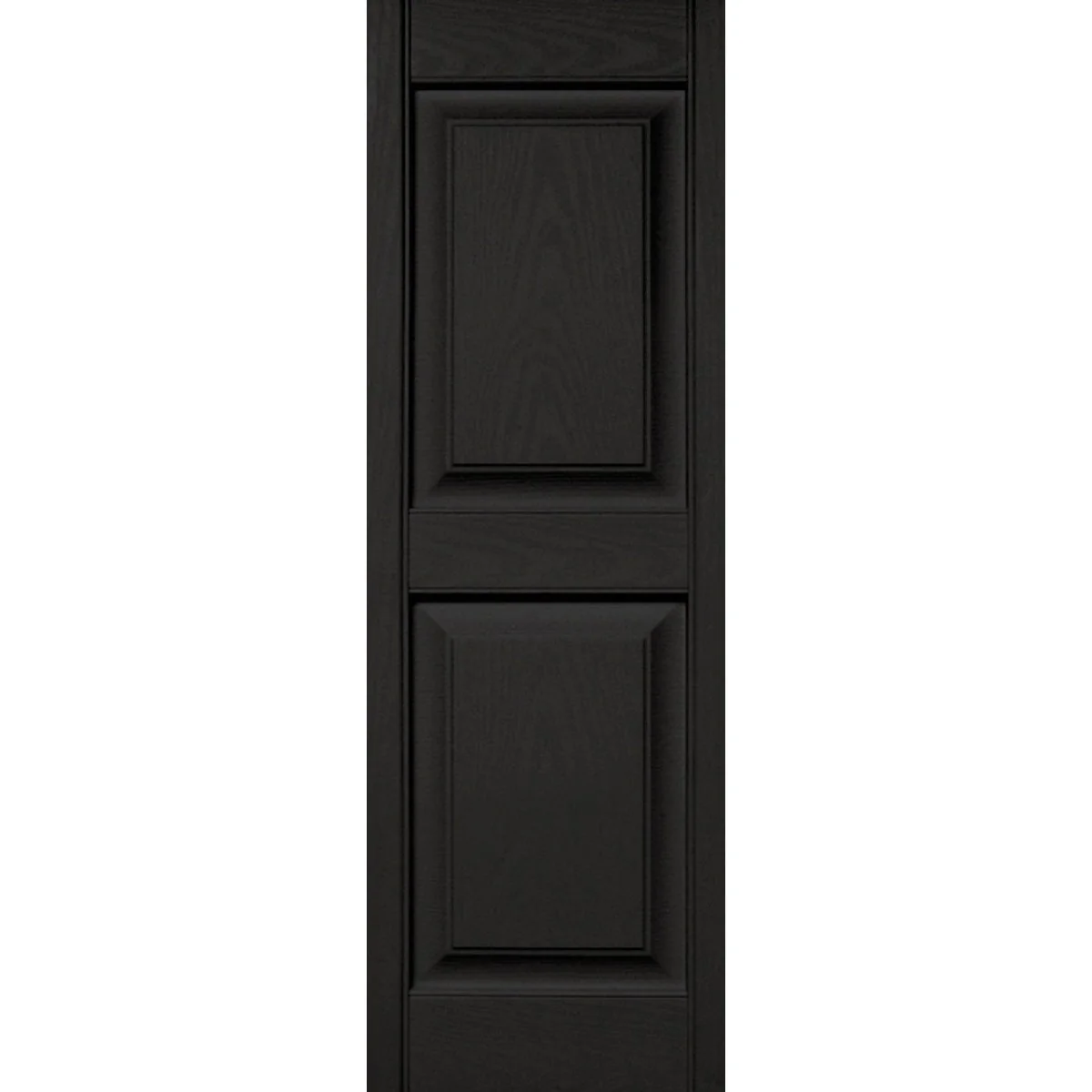 Exclusive Builders Edge 15 in. x 43 in. Black Panel Shutter 2-Pack Elegant