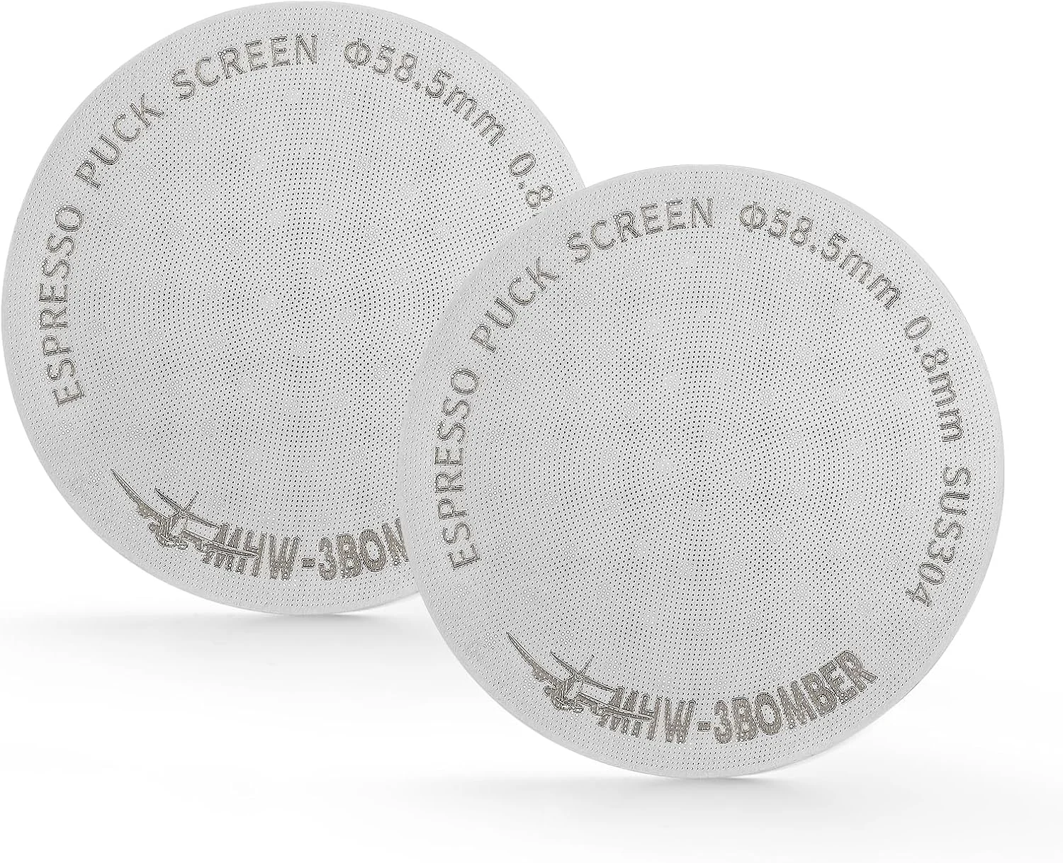 Smooth MHW-3BOMBER 58.5mm Espresso Puck Screen 2 Packs Metal Coffee Filter Reusable Espresso Filters for 58mm Portafilter Basket 0.8mm Thickness FG7010-OS Comfortable