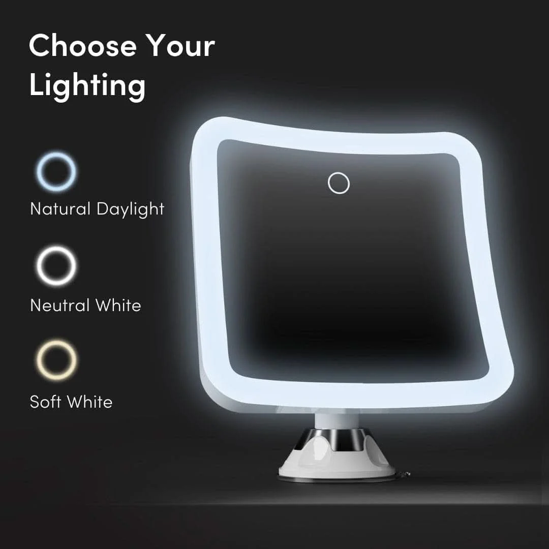 Practical Rechargeable 10X Magnifying Mirror With LED Lights Consistent