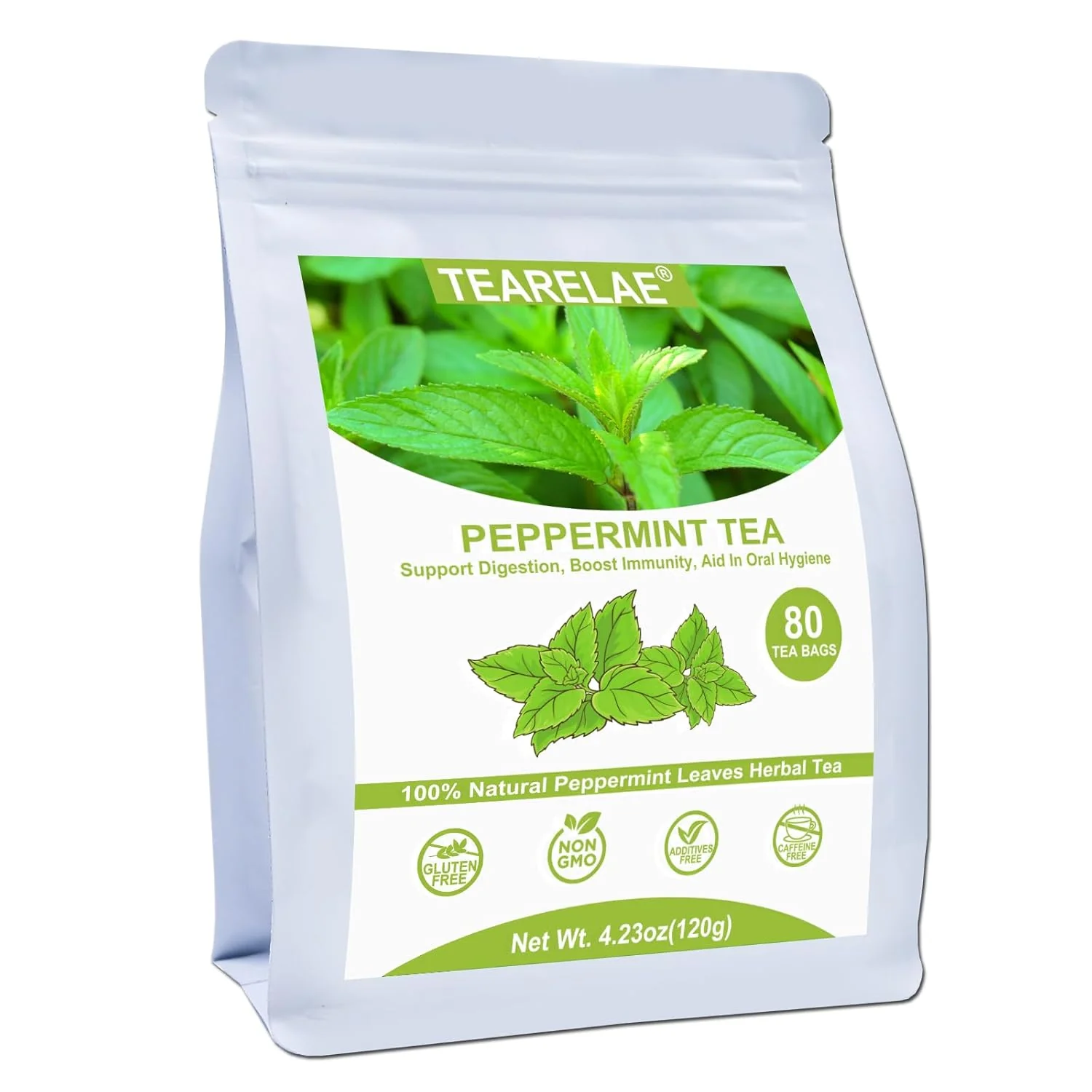 Comfortable TEARELAE Peppermint Tea Bags 80 Count – Pure Caffeine- Authentic