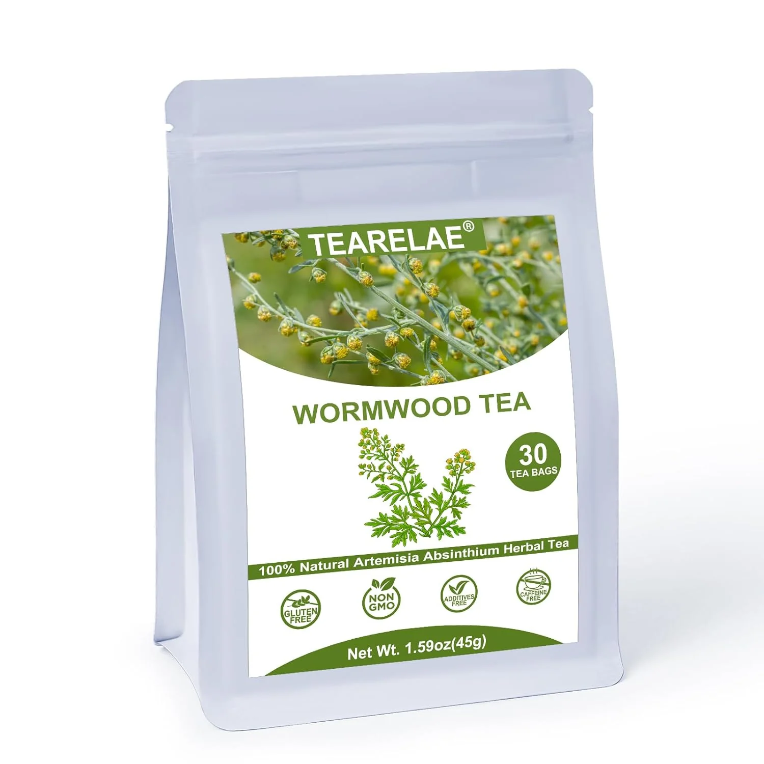 Proven Tearelae – Wormwood Tea Bags 30 Count – Premium Natural Wormwood Herb – Non-GMO – Caffeine- – Support Healthy Digestion Comfortable