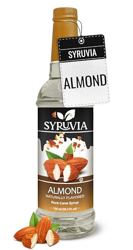 Lightweight Coffee Syrup Almond Flavored Syrup for Drinks 25.4 Fl Oz Carefully Designed