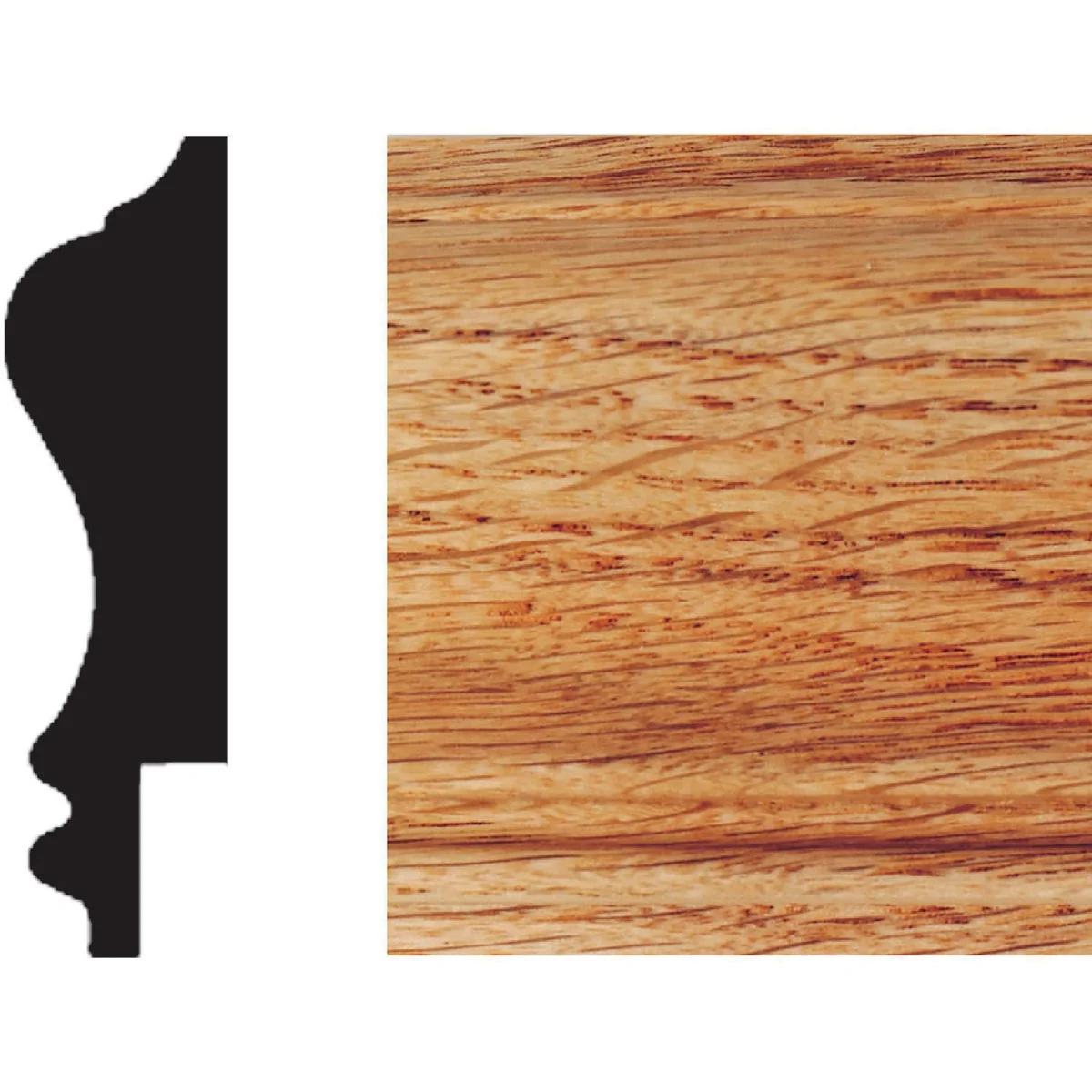 Safe House of Fara 3 4 In. W. x 2-3 4 In. H. x 8 Ft. L. Solid Red Oak Wainscot Chair Rail Advanced