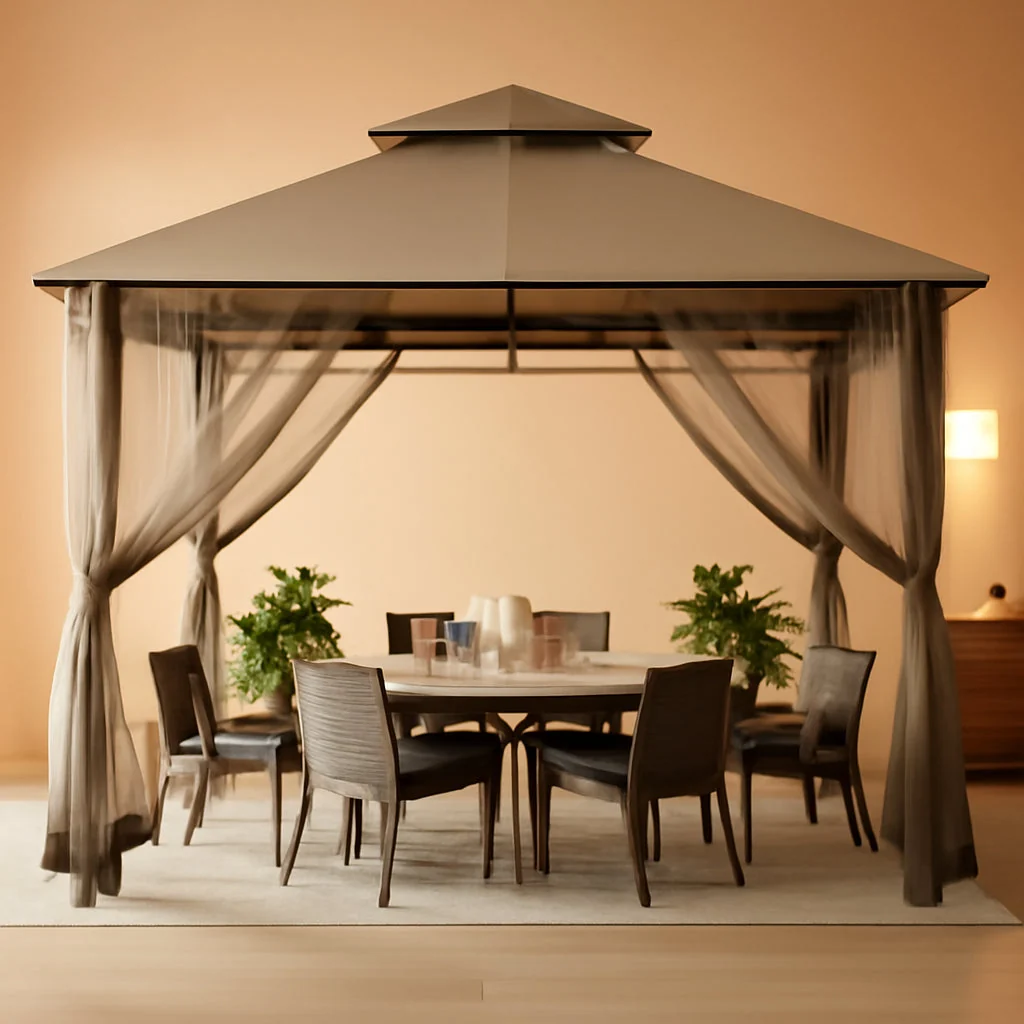 Refined 10×12 WeatherResistant Gazebo With Mosquito Netting High-Grade
