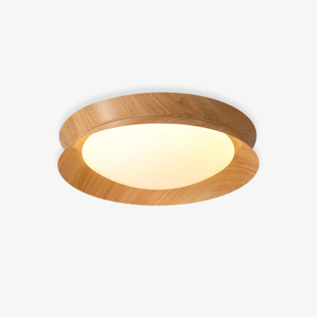 Selected Wooden Imitation Round Ceiling Lamp A Innovative