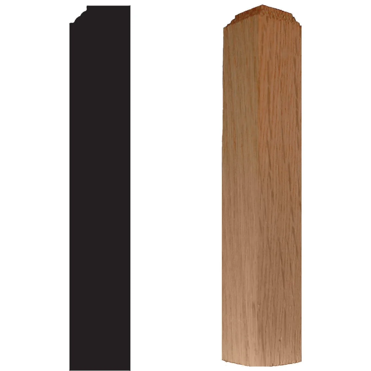 Top-Quality House of Fara 1 In. x 1 In. x 6 In. Pine Inside Corner Block Crafted