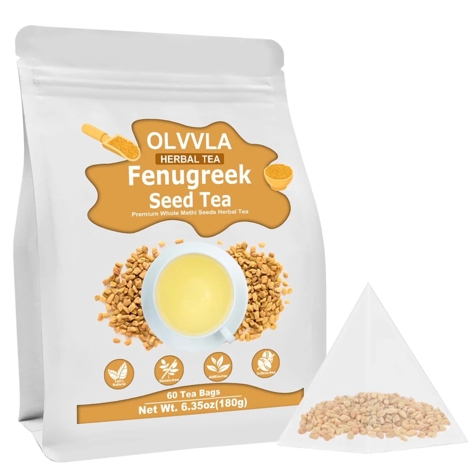 Traditional Premium Fenugreek Seed Tea – Lactation Support 60 Bags Superior