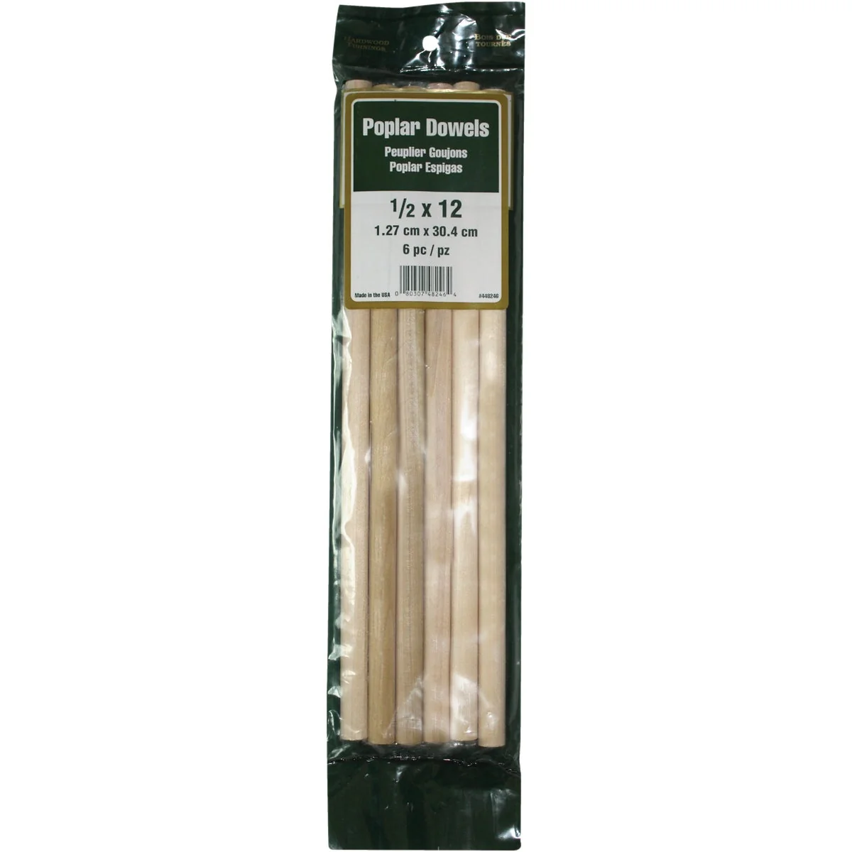 Reliable Madison Mill 1 2 In. x 12 In. Poplar Dowel Rod 6 Pieces Comfortable