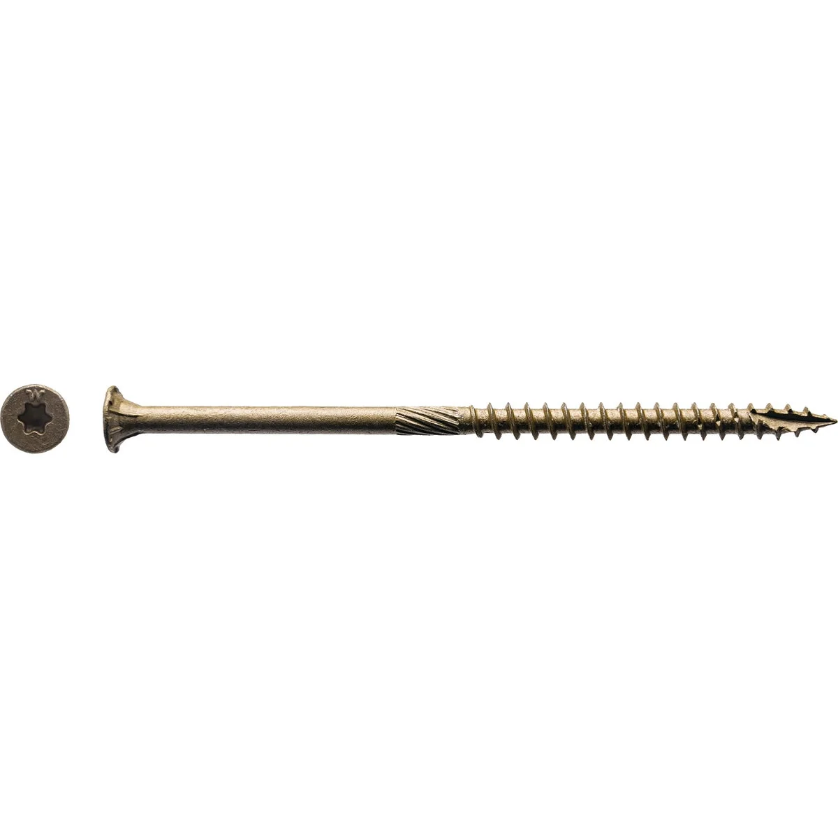 Flexible Big Timber 10 x 4 In. Bronze Flat Head Wood Screw 48 Ct. 1 Lb. Detailed