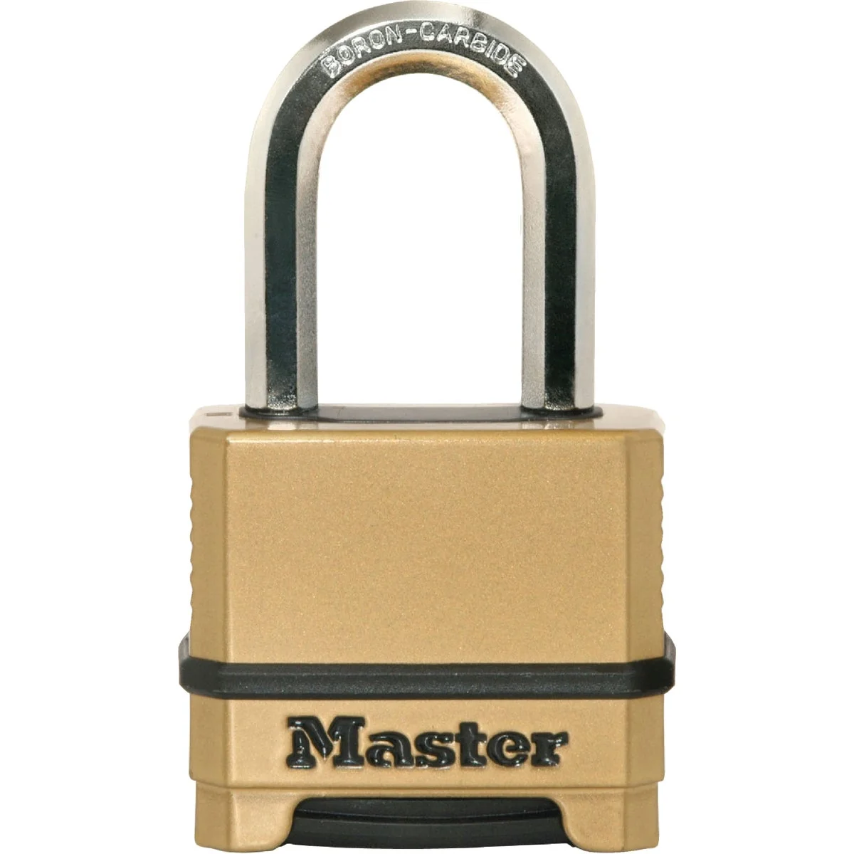 Superior Master Lock Magnum 2 In. Steel Gold Black Combination Padlock with 1-1 2 In. Shackle Next-Generation