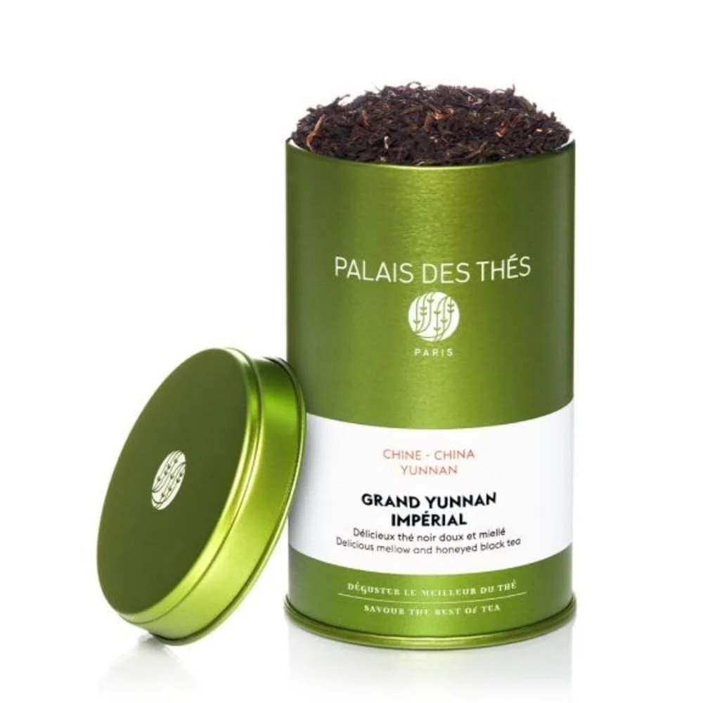 World-Class Palais des Thés – Grand Yunnan Imperial – Chinese Black Tea – 3.5oz Loose Leaf Metal Gift Tin Serves 20-25 Cups Smooth