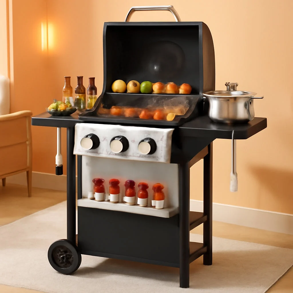 Top-Quality Three-Burner Propane Grill 30 000 BTU Stainless Steel Unique