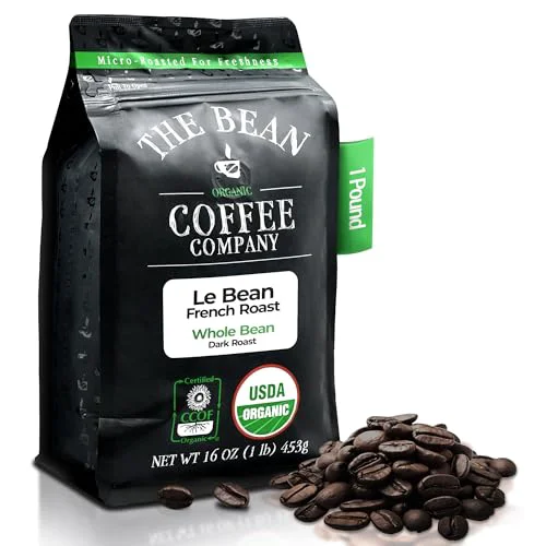 Efficient The Bean Organic Coffee Co. Le Bean French Roast 16 Ounce Durable