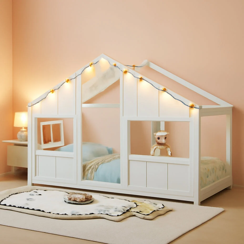 Exclusive Montessori Twin House Bed With Ambient Illumination World-Class