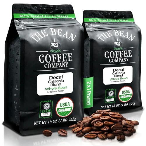 Luxury The Bean Organic Coffee Co. Decaf California Blend 32 Ounce Outstanding
