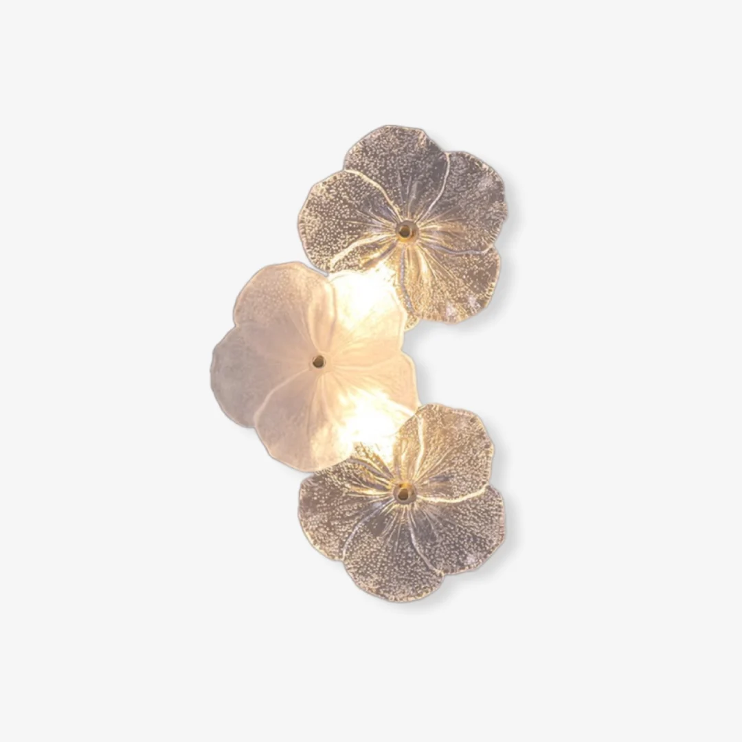 Prestigious Crystal Sand Flower Wall Lamp Top-Quality