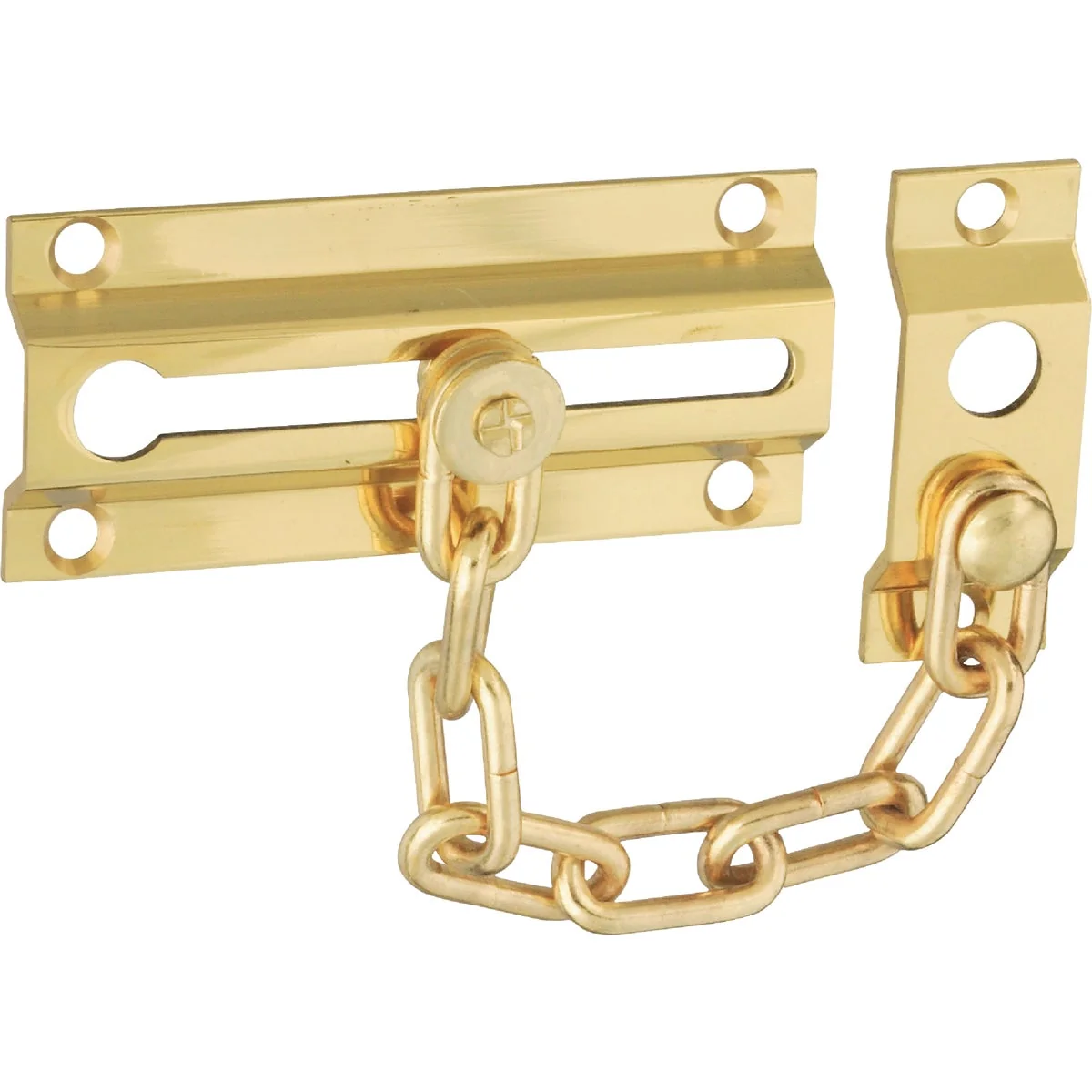 Classic National Brass Door Chain Bolt Clean