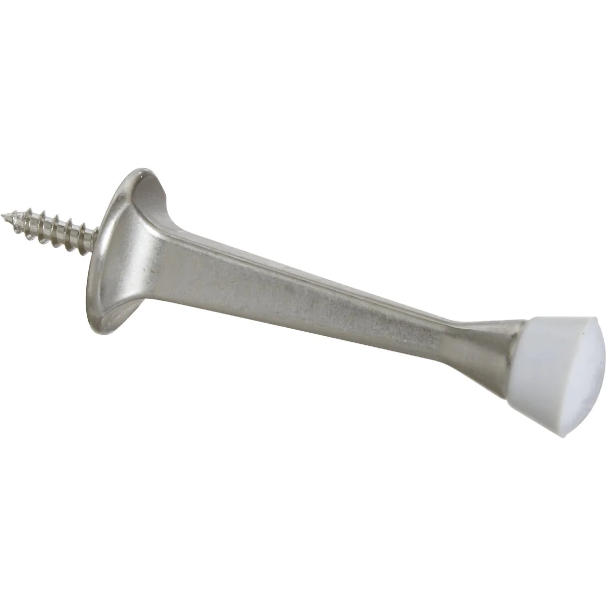 Stylish National 3 In. Satin Nickel Rigid Square Door Stop Fashionable