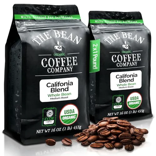 Artisan The Bean Organic Coffee Co. California Blend 32 Ounce Green