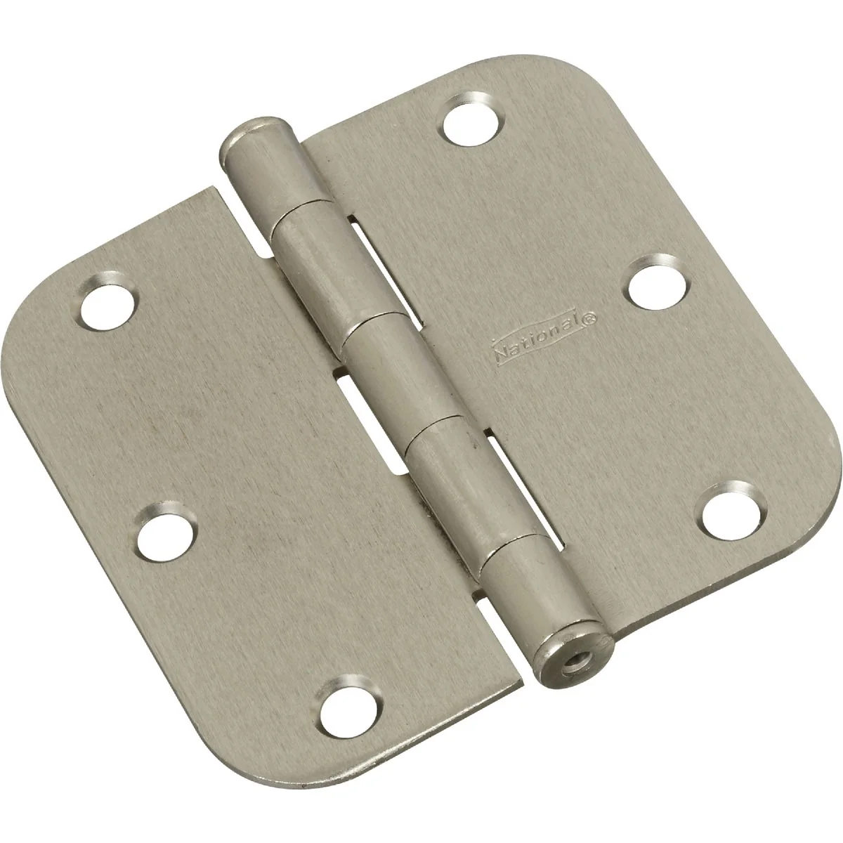 Solid 3-1 2 In. x 5 8 In. Radius Satin Nickel Door Hinge 3-Pack Breathable
