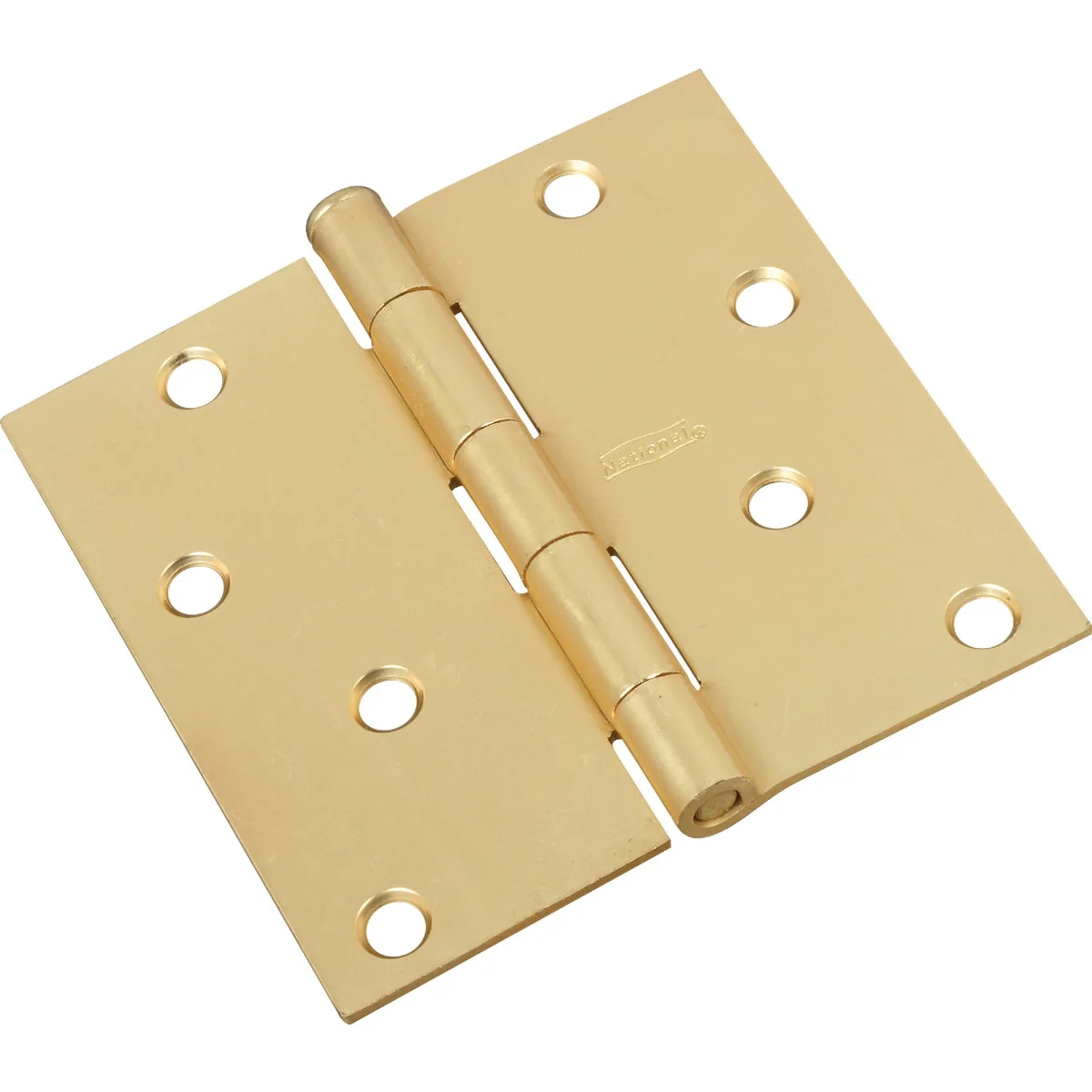 Certified National 4 In. Square Satin Brass Door Hinge Modern