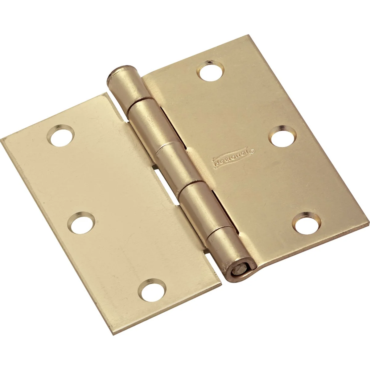 Solid National 3-1 2 In. Square Satin Brass Door Hinge Elegant
