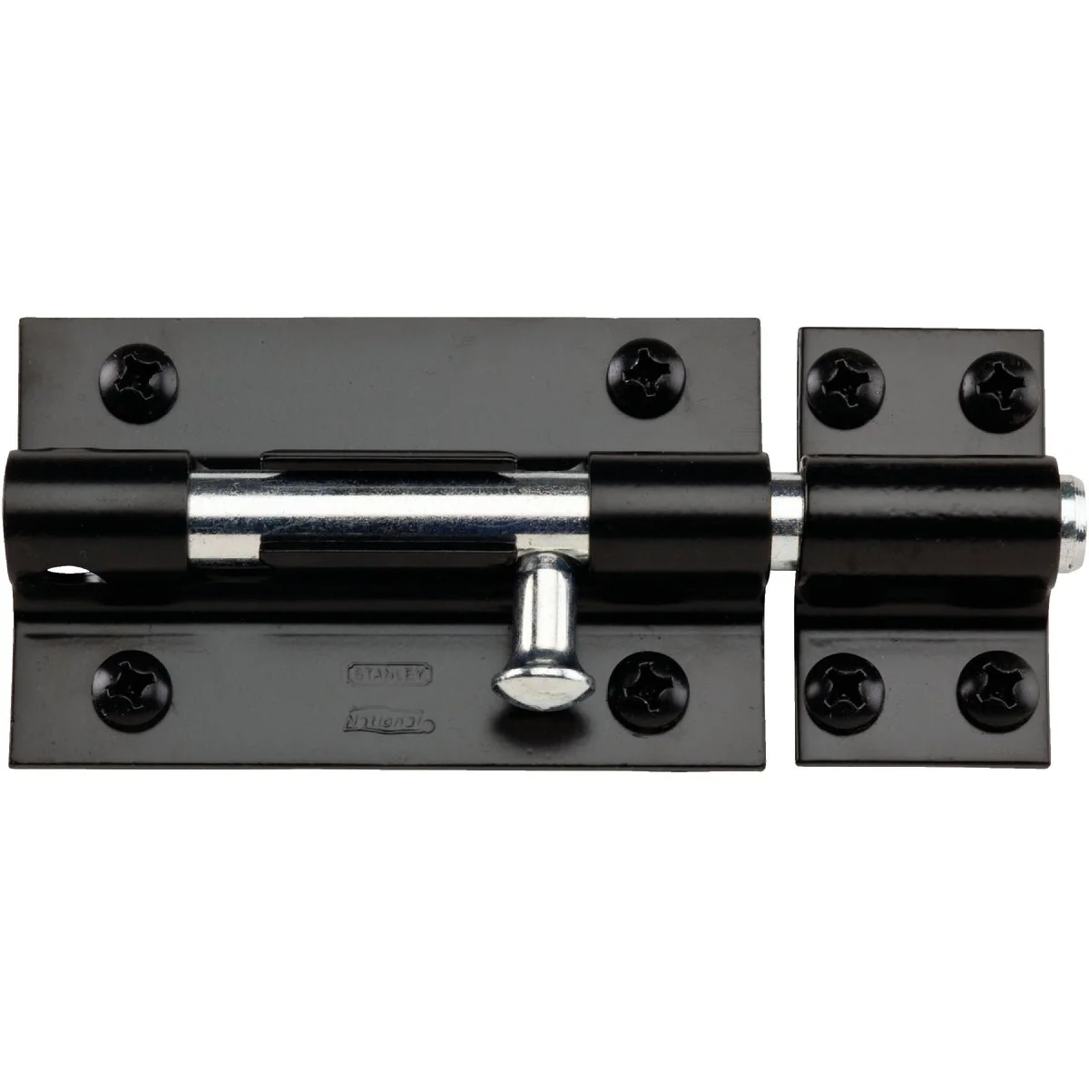 Natural National 5 In. Black Extra Heavy Door Barrel Bolt High-Quality
