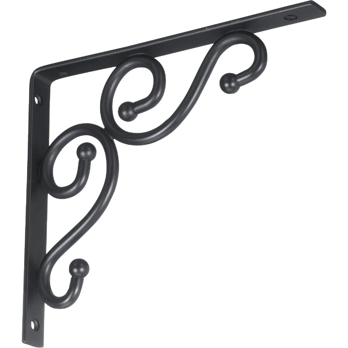 User-Friendly National 773 7 In. D. x 8 In. H. Black Steel Decorative Shelf Bracket Artisan