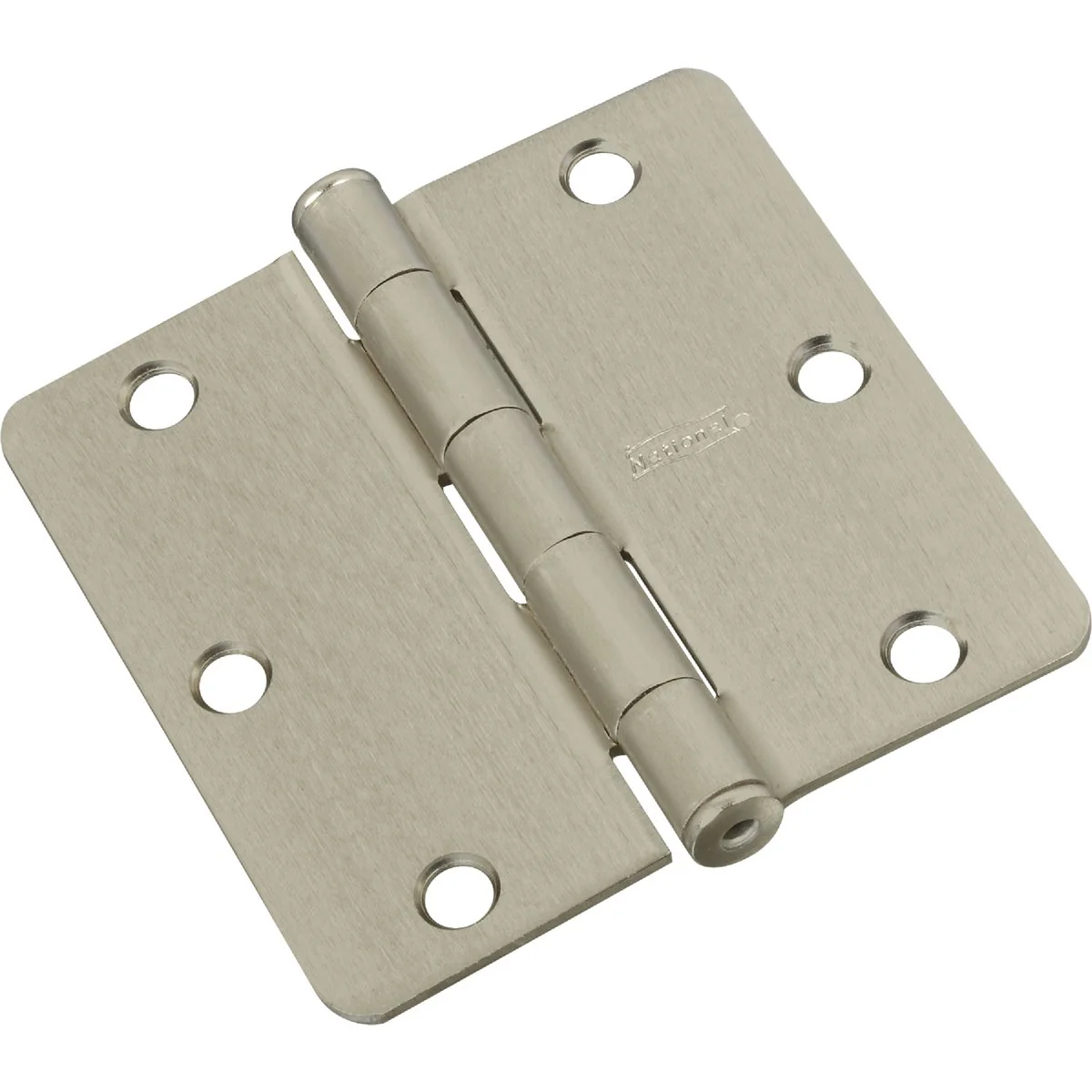 Optimized National 3-1 2 In. X 1 4 In. Radius Satin Nickel Door Hinge 3-Pack Environmentally Friendly