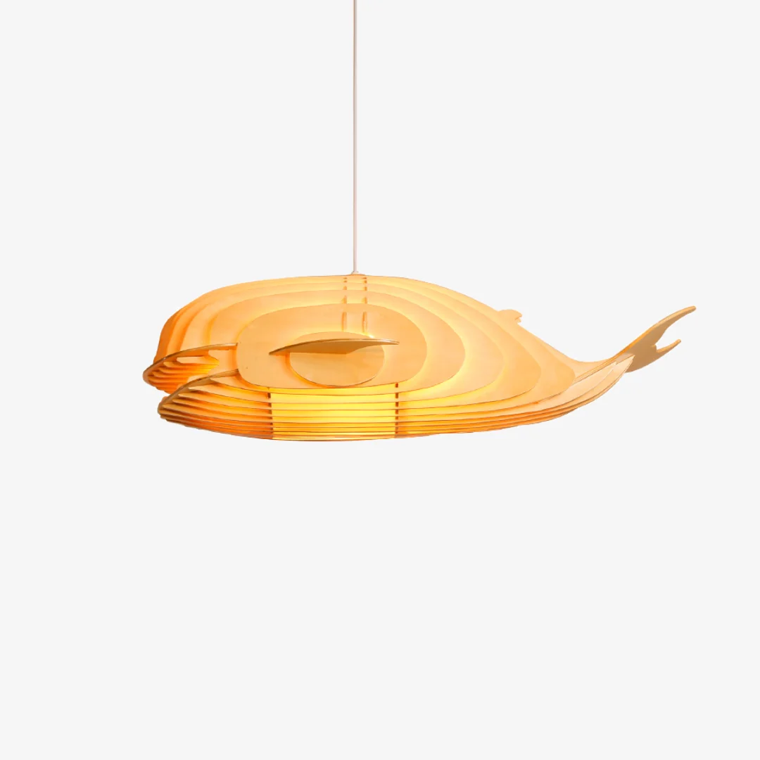 Superior Whale Solid Wood Pendant Lamp High-Grade