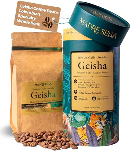 Soft Geisha Coffee Beans Single Origin Colombian Medium Roast 8.8oz 8.8185 Ounce Secure