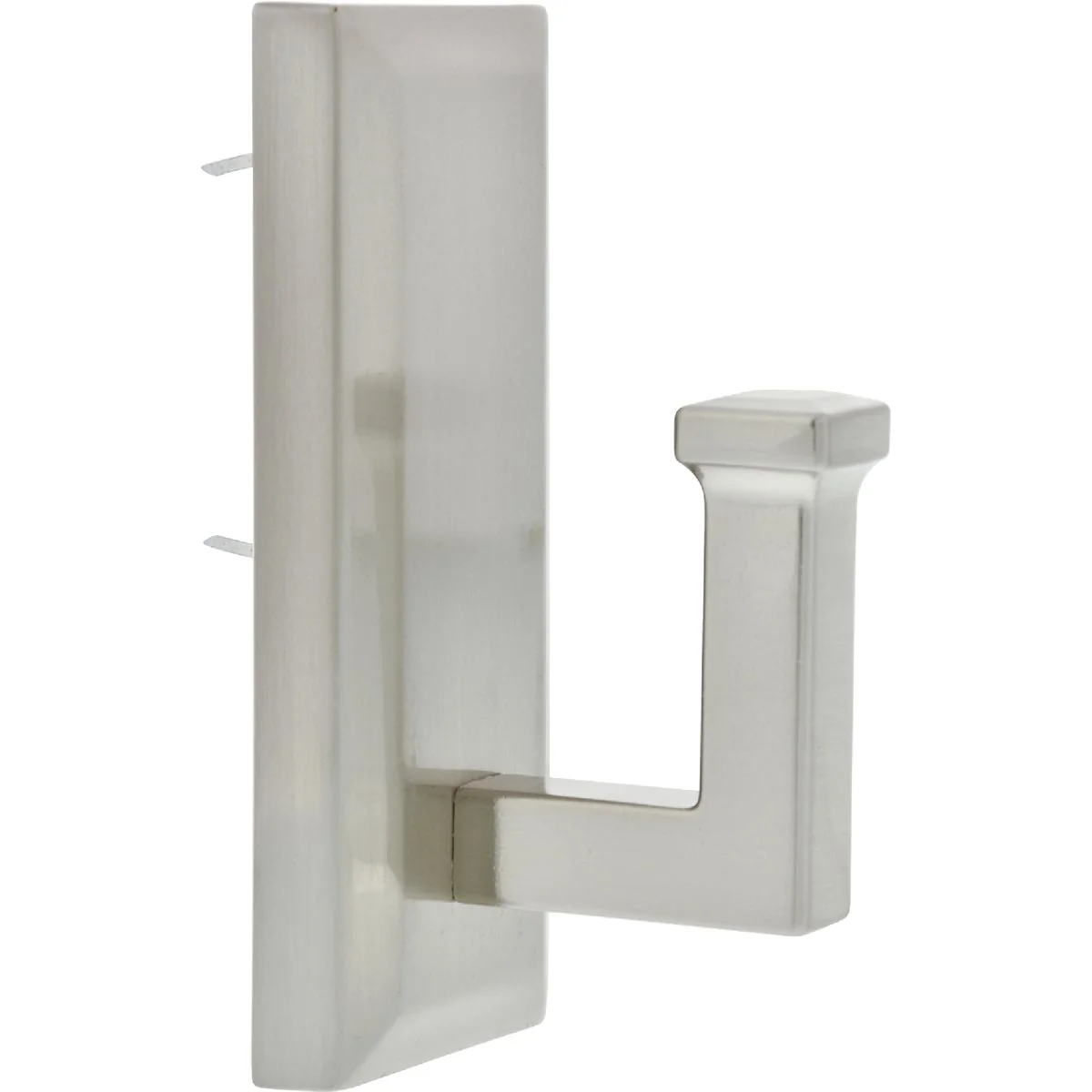 Secure Hillman High and Mighty 25 Lb. Capacity Satin Nickel Rectangular Decorative Hook Convenient