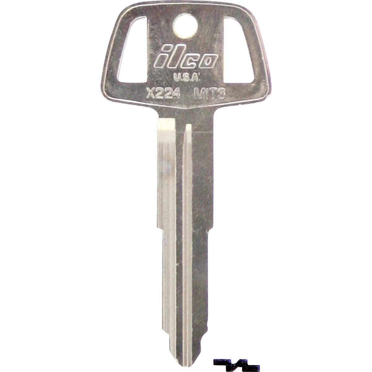 Green ILCO Mitsubishi Nickel Plated Automotive Key MIT3 10-Pack Elite