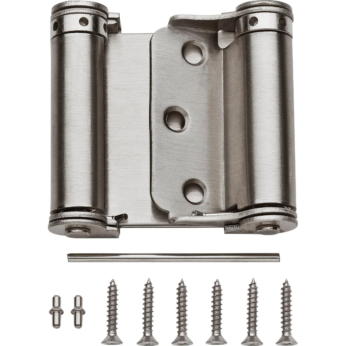 Environmentally Friendly National 3 In. Satin Nickel Double-Acting Spring Door Hinge Effective