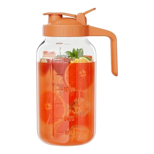 Elegant Glass Pitcher with lid Easy-to-Use