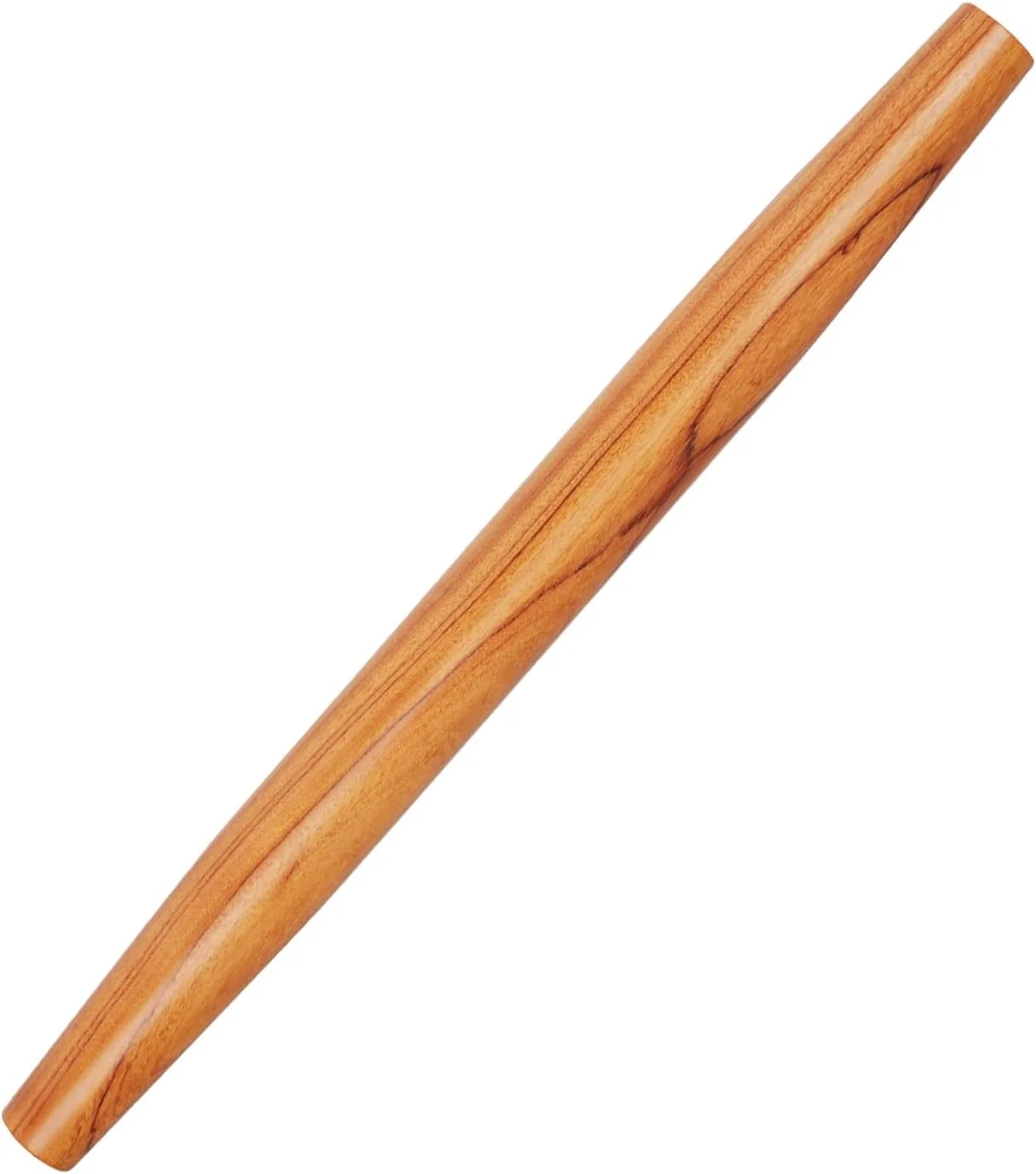 Flexible Natural Solid Bubinga Wood French Rolling Pin for Baking Tapered Edges Type High-Density Professional Dough Roller French rolling pin – 15.75 L Pure