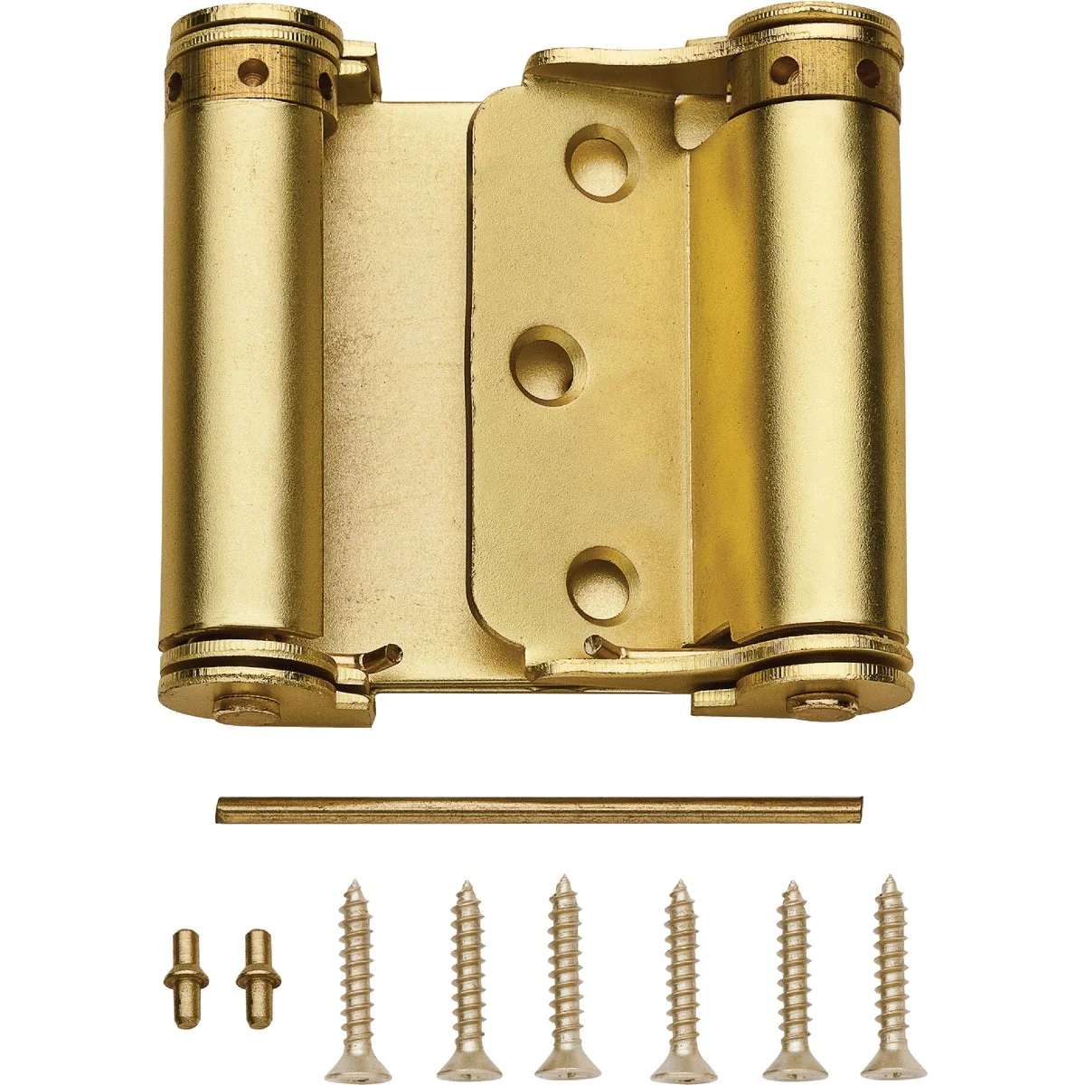 Convenient National 3 In. Satin Brass Double-Acting Spring Door Hinge Effective