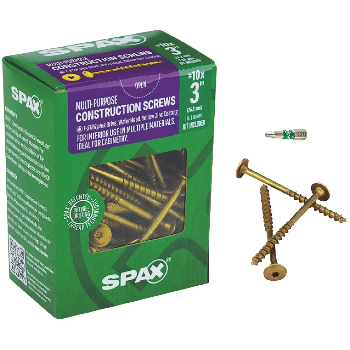 Official Spax 10 x 3 In. Washer Head Interior Multi-Material Construction Screw 1 Lb. Box Effective