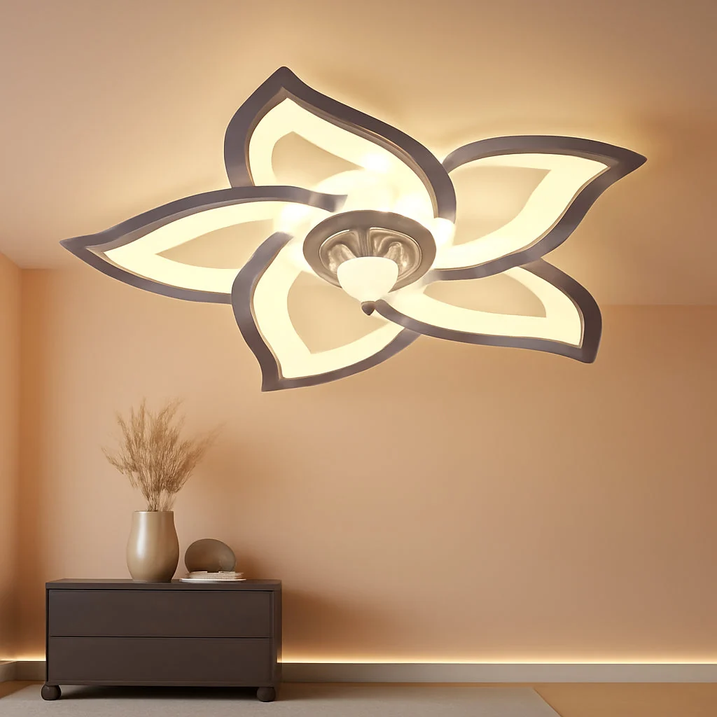 Organic Twenty Four Inch White LED Reversible Ceiling Fan With Lights Expertly Made