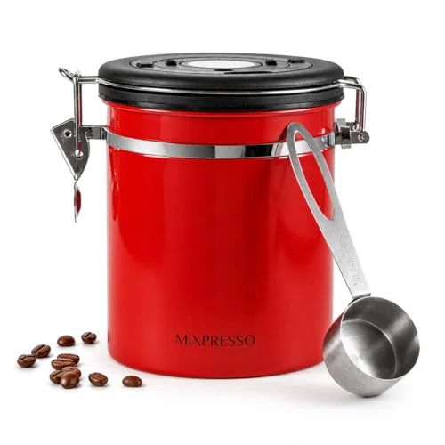 Selected Red Coffee Canister Expertly Made